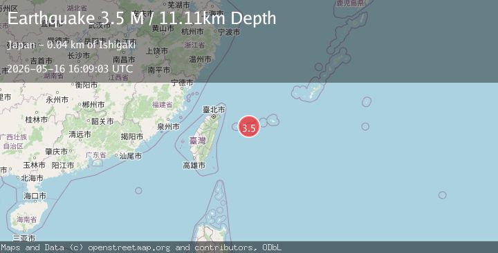 Map of southwestern Ryukyu Islands, Japan