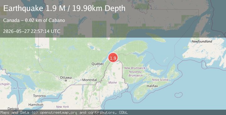 Map of Gaspe Peninsula, Quebec, Canada