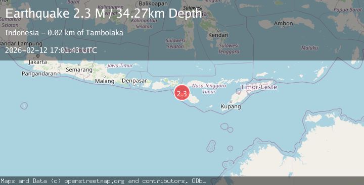 Map of Sumba region, Indonesia