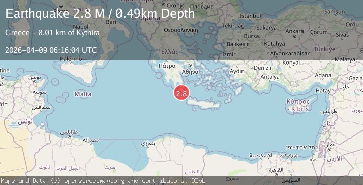 Map of Offshore southern Greece