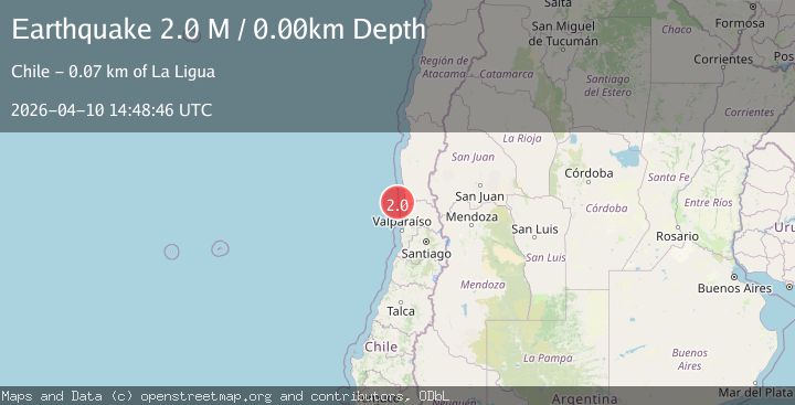 Map of offshore Coquimbo, Chile