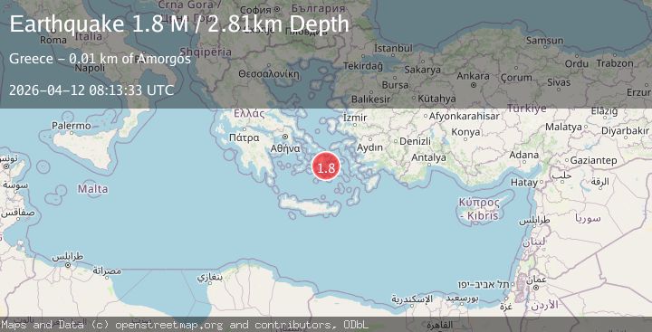 Map of Dodecanese Islands, Greece