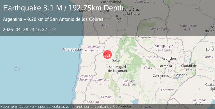 Map of Salta, Argentina