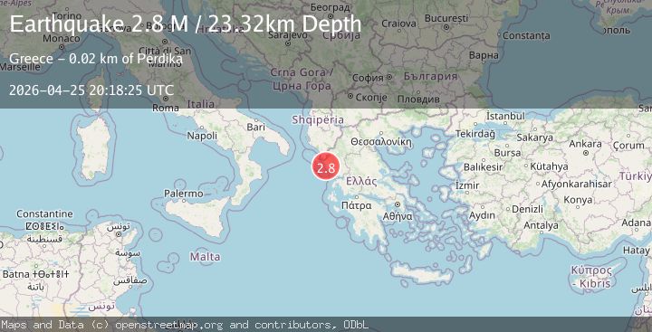 Map of Greece-Albania border region
