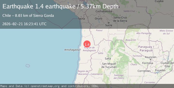 Map of Antofagasta, Chile