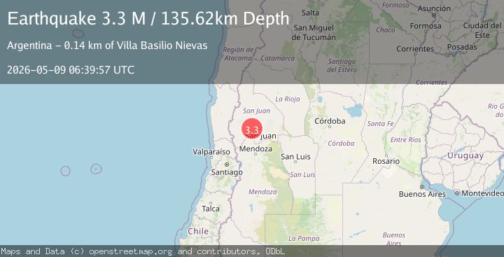 Map of San Juan, Argentina