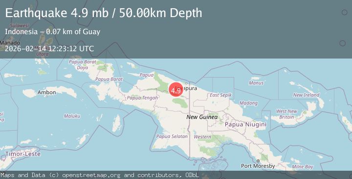 Map of Papua, Indonesia