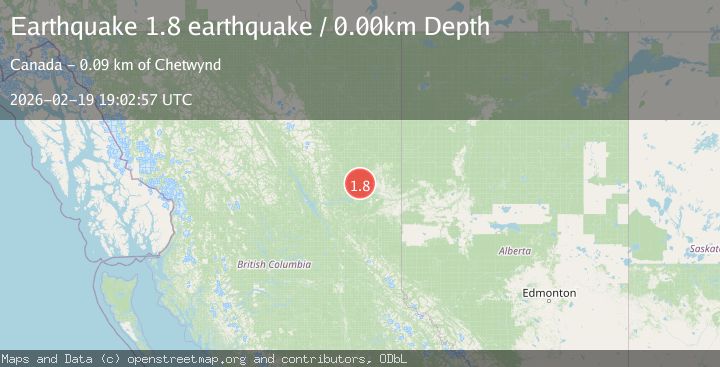 Map of British Columbia, Canada