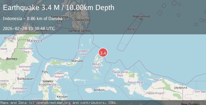 Map of north of Halmahera, Indonesia