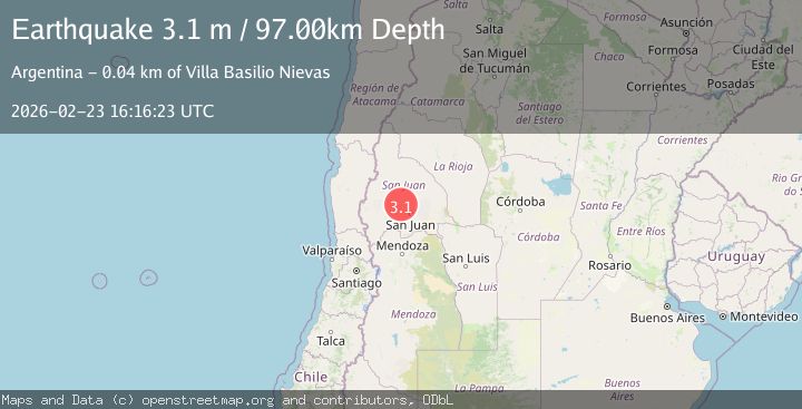 Map of San Juan, Argentina