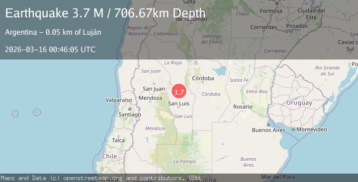 Map of San Luis, Argentina
