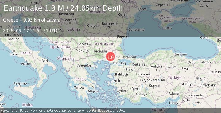 Map of Bulgaria-Greece-Turkey border region