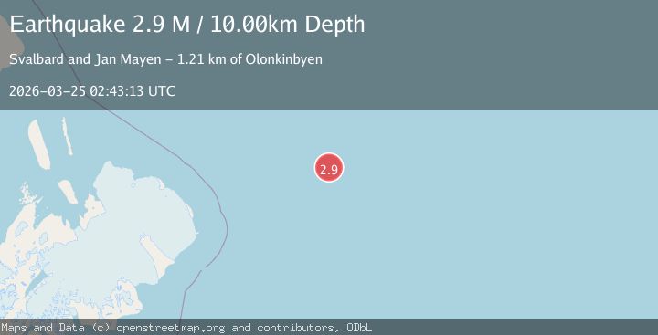 Map of north of Svalbard