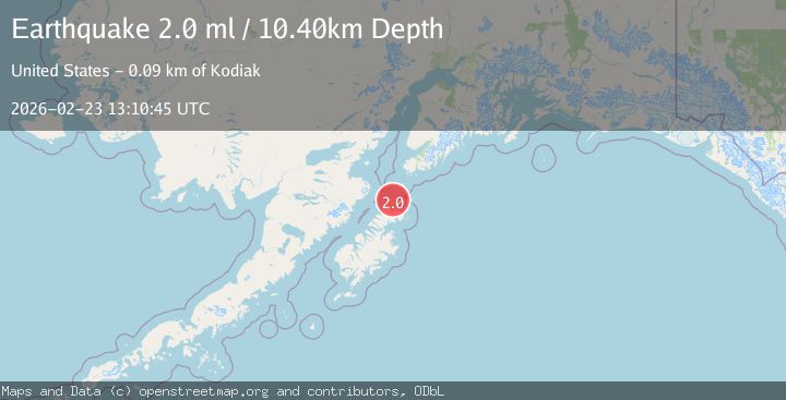 Map of Kodiak Island region, Alaska