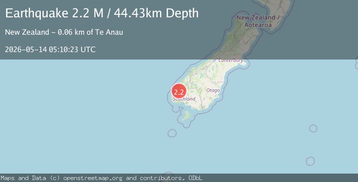 Map of Southland District, New Zealand