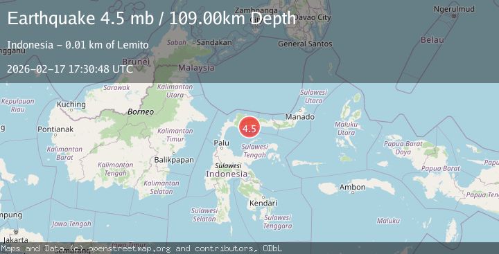 Map of Minahasa, Sulawesi, Indonesia