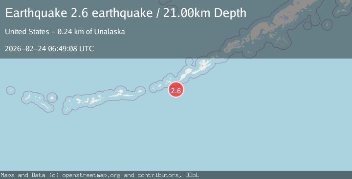 Map of Fox Islands, Aleutian Islands, Alaska
