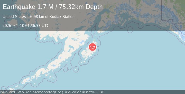 Map of Kodiak Island region, Alaska