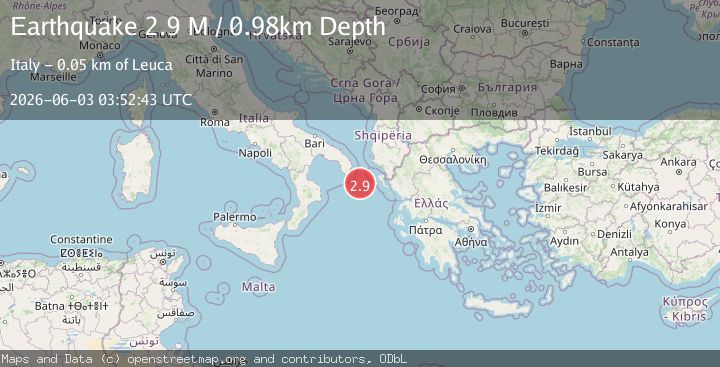 Map of southern Italy