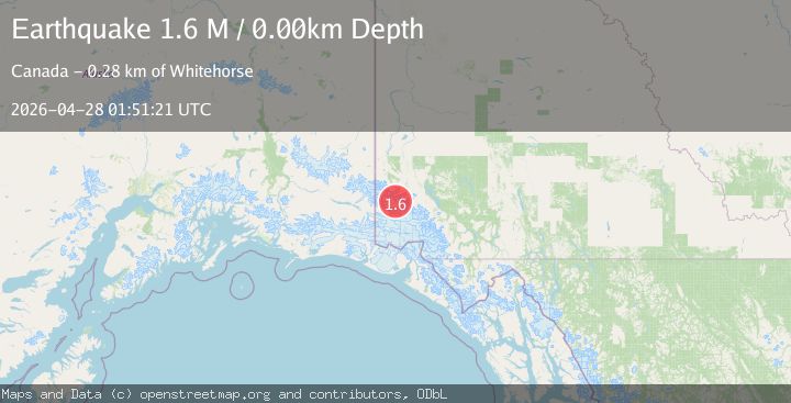 Map of Southern Yukon Territory, Canada