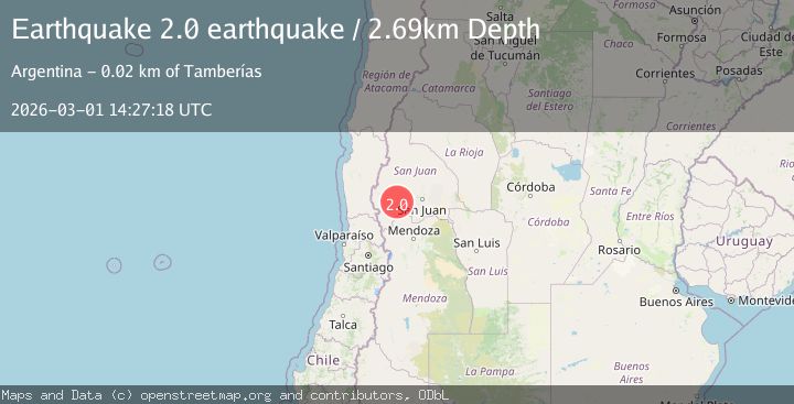 Map of San Juan, Argentina
