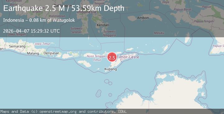 Map of Flores region, Indonesia