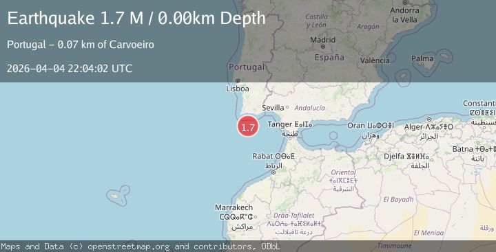 Map of west of Gibraltar
