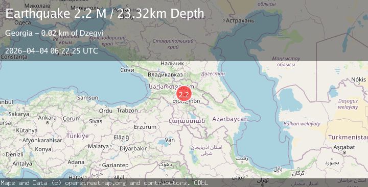 Map of Georgia (Sak'art'velo)