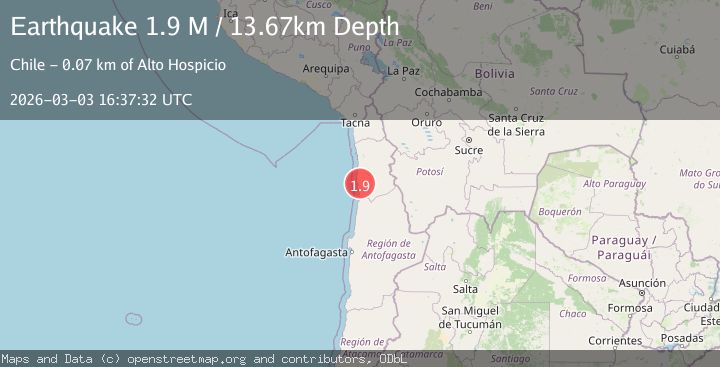 Map of Tarapaca, Chile