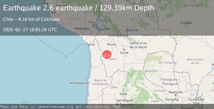 Map of Oruro, Bolivia