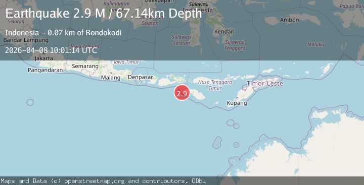 Map of Sumbawa region, Indonesia
