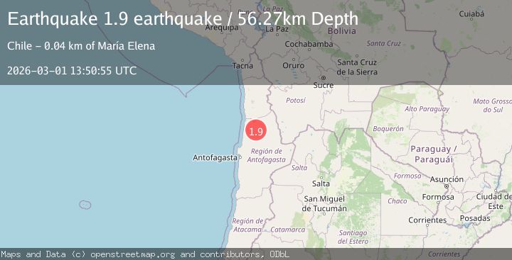 Map of Antofagasta, Chile
