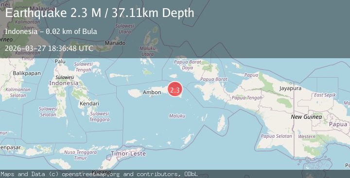 Map of Seram, Indonesia
