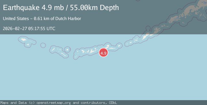 Map of Andreanof Islands, Aleutian Islands, Alaska