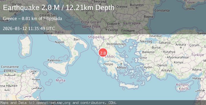 Map of Greece-Albania border region
