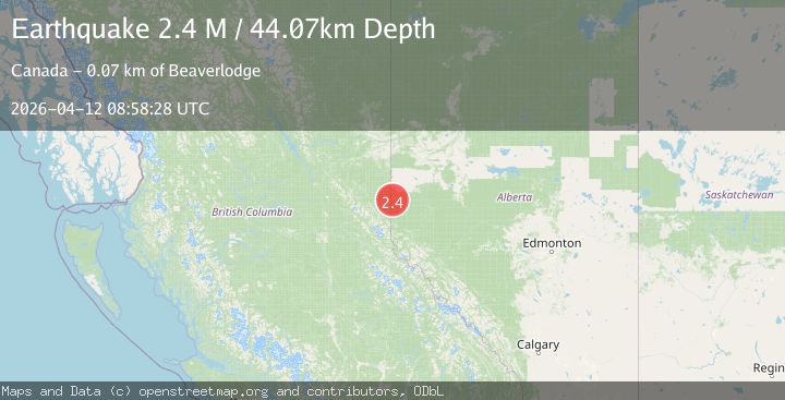 Map of Alberta, Canada