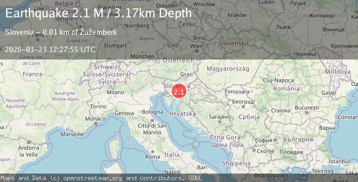 Map of Slovenia-Croatia border region