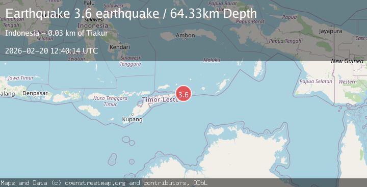 Map of Timor region, Indonesia