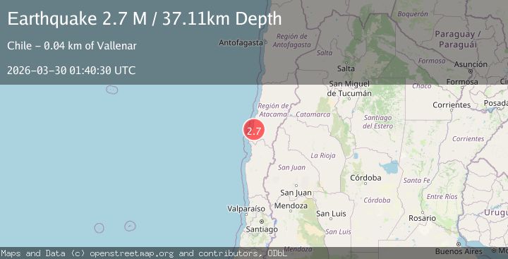 Map of Atacama, Chile