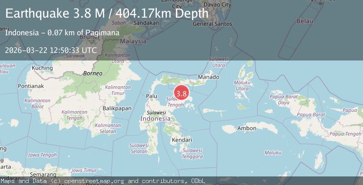 Map of Minahasa, Sulawesi, Indonesia