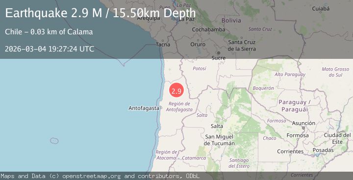 Map of Antofagasta, Chile